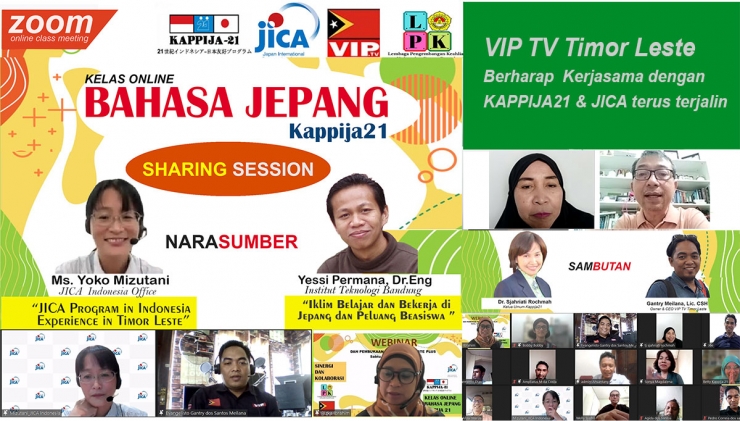 Kursus Daring Bahasa Jepang KAPPIJA 21 dan VIP TV Timor Leste Resmi Dimulai