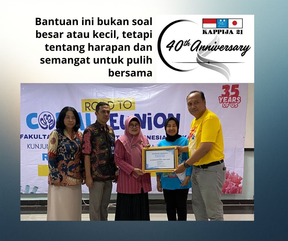 serah terima bantuan alumni UI fakultas Hukum angkatan 1991 kepada RS Menur