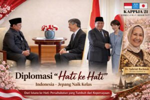 Melihat hangatnya kunjungan Presiden Prabowo ke Jepang dan pesan strategis Dr. Sjahriati Rochmah (Kak Tj) tentang peran 4.162 alumni KAPPIJA 21 sebagai jembatan persahabatan.