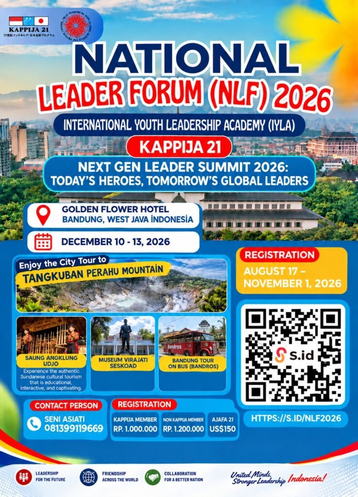 KAPPIJA 21 dan IYLA Gelar National Leader Forum 2026 di Bandung, Pendaftaran Dibuka hingga 1 November