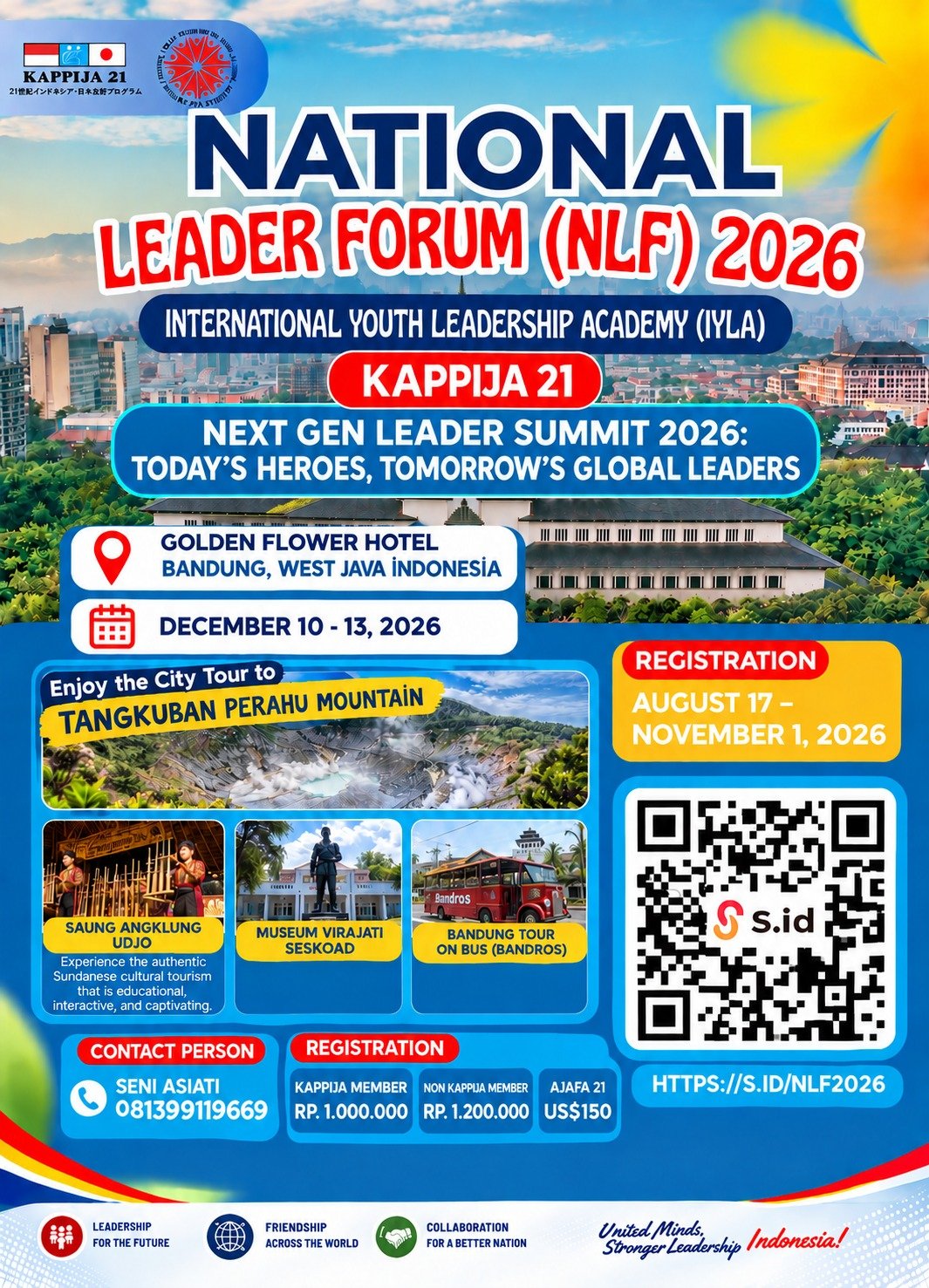 KAPPIJA 21 dan IYLA Gelar National Leader Forum 2026 di Bandung, Pendaftaran Dibuka hingga 1 November